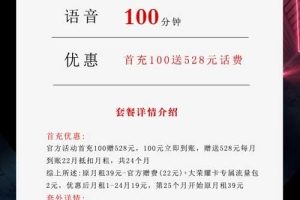 联通沧耀卡100G通用流量+100分钟【爆款两年19】